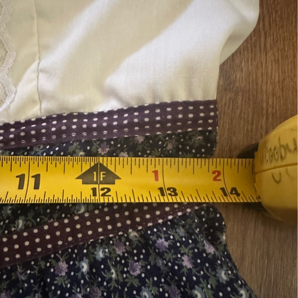 Gunne Sax By Jessica Vintage Label prairie dress sleeveless cotton floral 11 - Picture 11 of 14